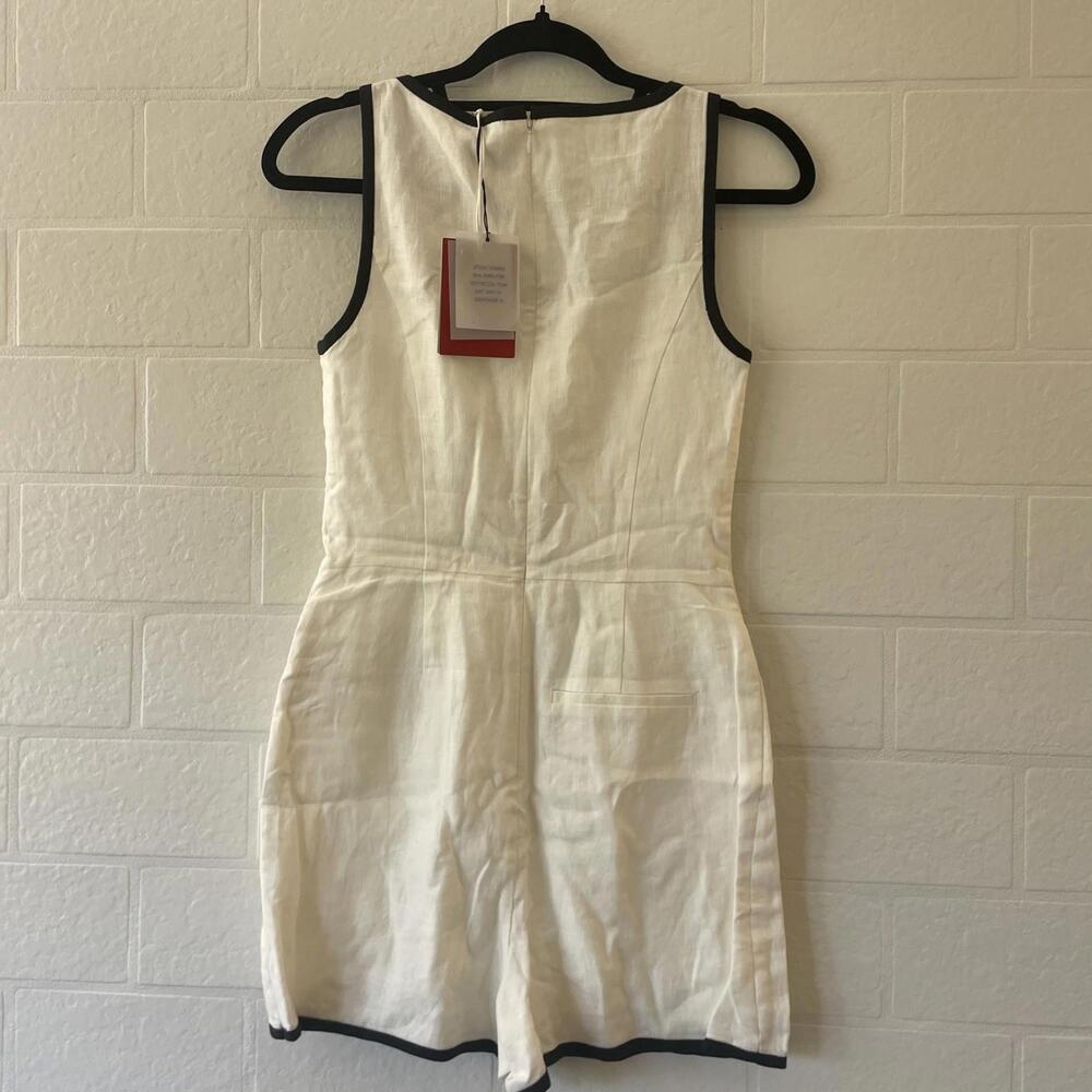 L'academie by Marianna Leonie Romper in Ivory and black size XS $228 msrp NWT - Picture 7 of 7